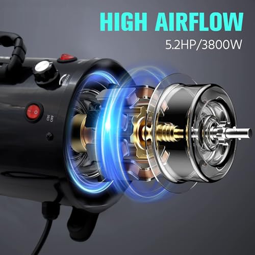 Qpets Dog Dryer for Pet Hair Dryer for Dogs 5.2HP/3800W Pet Grooming Dryer Adjustable Speed with Three Nozzle Quick Dry Pet Hair Dryer Qpets Dog Dryer for Pet Hair Dryer for Dogs 5.2HP/3800W Pet Grooming Dryer Adjustable Speed with Three Nozzle Quick Dry Pet Hair Dryer